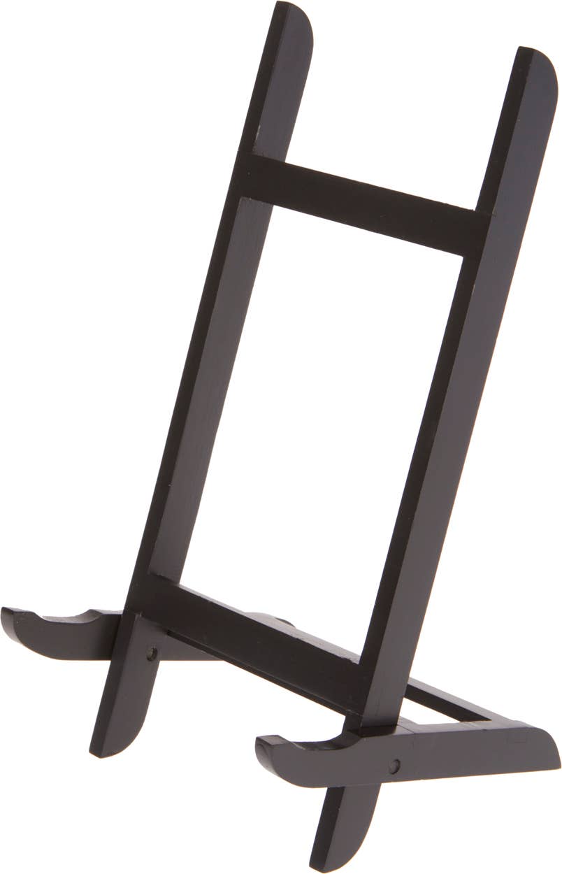 Bard's Folding Black Wood Easel Stand, 11.5" H x 5" W x 5" D