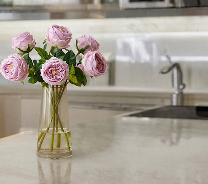 Premium Real touch English Austin Cabbage Rose Stem