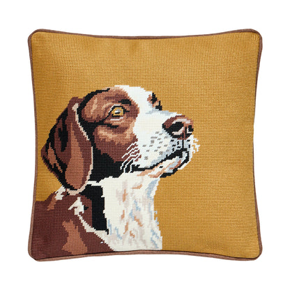 CAMP WANDAWEGA HUNTING DOG EMBROIDERED PILLOW - Camp W