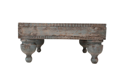 Chula Cake Table LARGE -Display-Reclaimed Wood-Turquoise