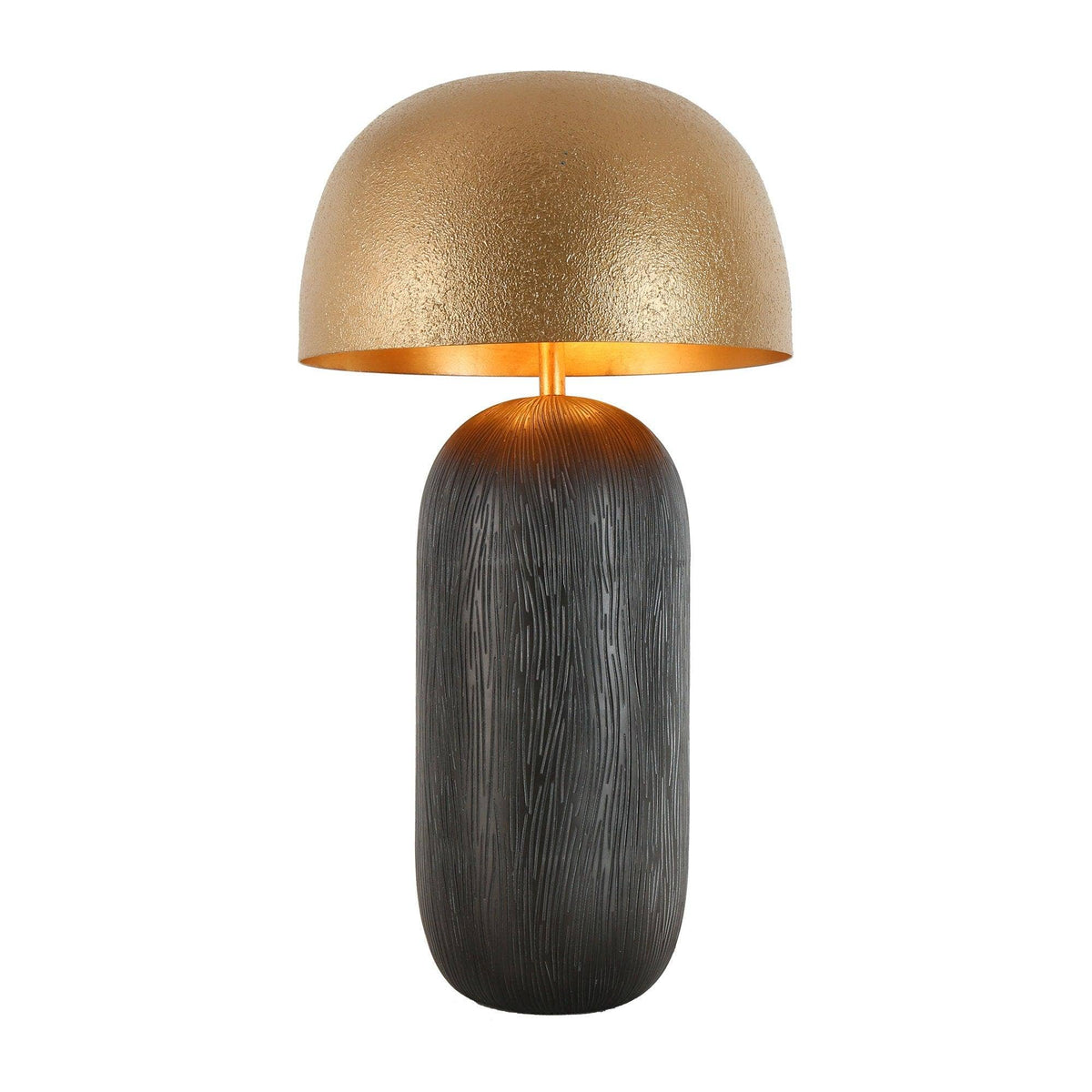 Hecami 2-Light Black and Gold Table Lamp