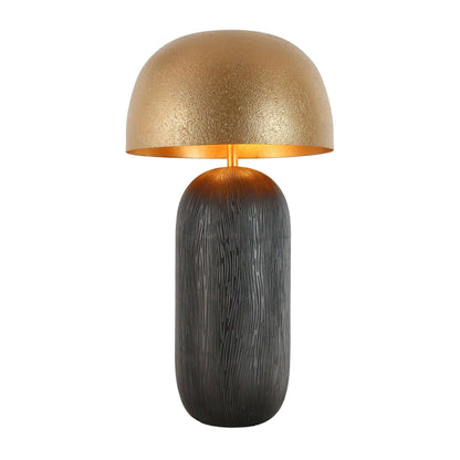 Hecami 2-Light Black and Gold Table Lamp