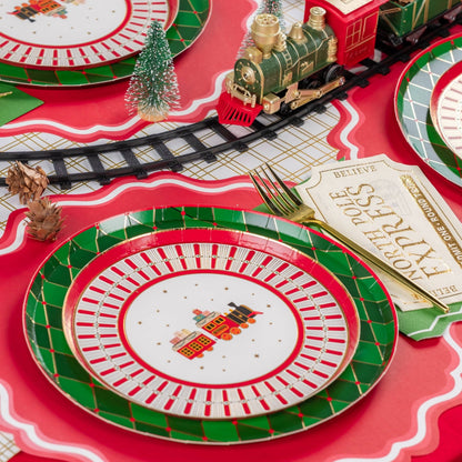 HOL25-CN9- North Pole Express Ticket Napkin