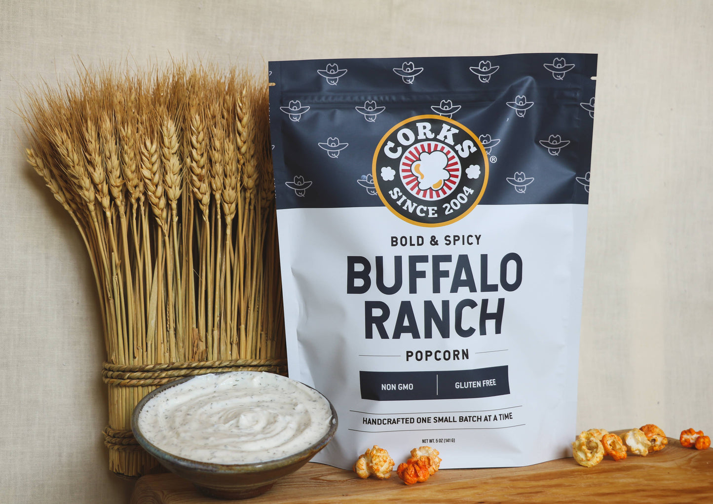 Bold and Spicy Buffalo Ranch Popcorn - 3.0oz **New Size**