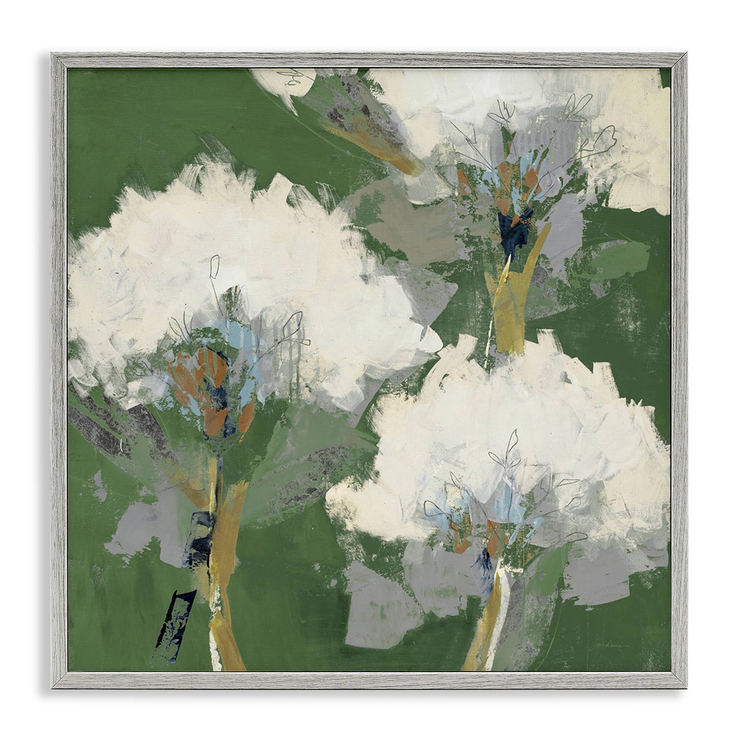 Abstract Flower Buds Framed Art