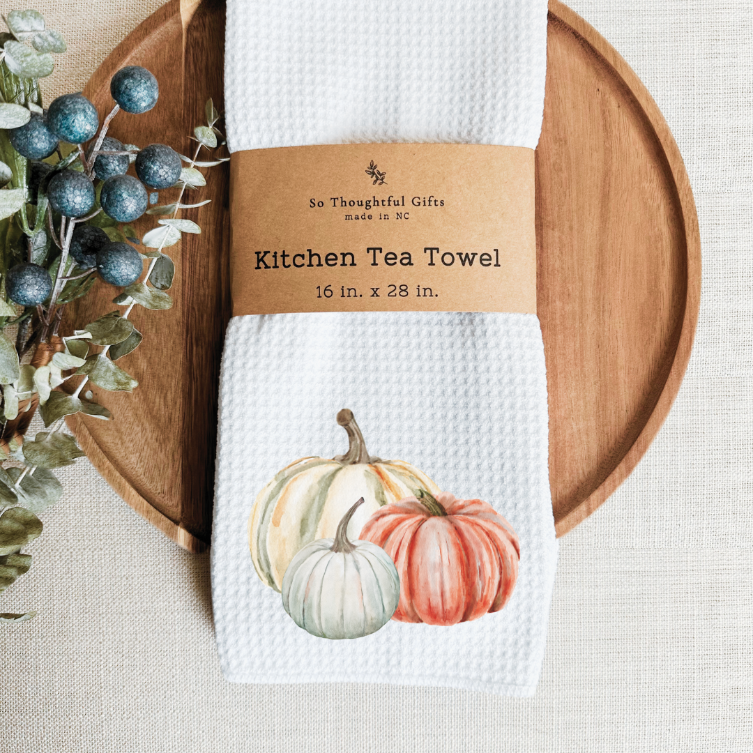 Fall Dish Towel - Pumpkins | Kitchen Towel