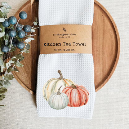 Fall Dish Towel - Pumpkins | Kitchen Towel