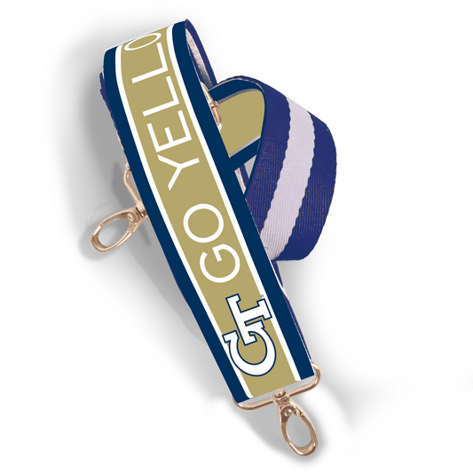 Patterned Shoulder Strap 1.5" - Georgia Tech