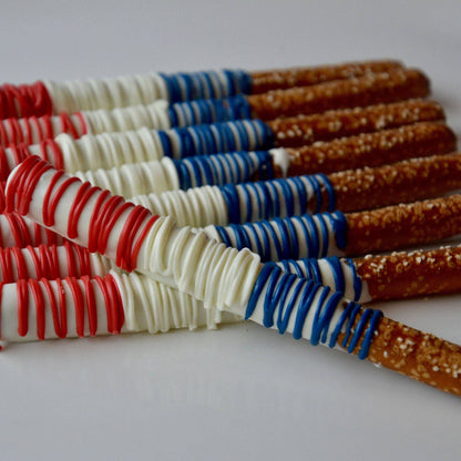 Patriotic Themed Chocolate Covered Pretzels (2 pack)