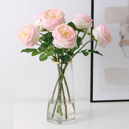 Premium Real touch English Austin Cabbage Rose Stem