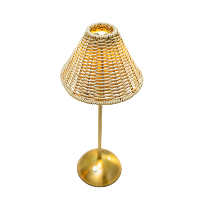 Lamp - Golden Rattan 6.25" x 15" PK 4