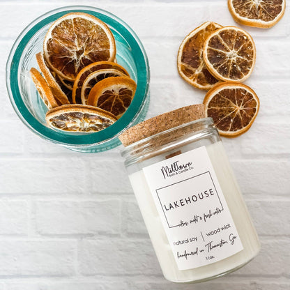 Lakehouse Soy Candle-100% Natural Soy Wax | Wooden-Wick Candles | Clean-Burning & Long-Lasting