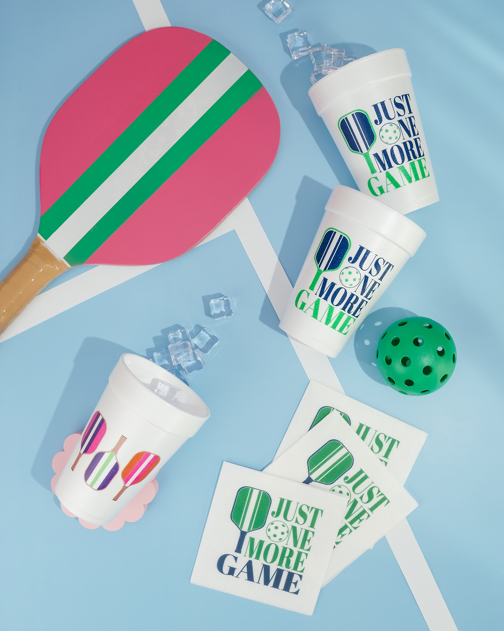 Pickleball Paddle Acrylic Beverage Stir Sticks  | Set of 4