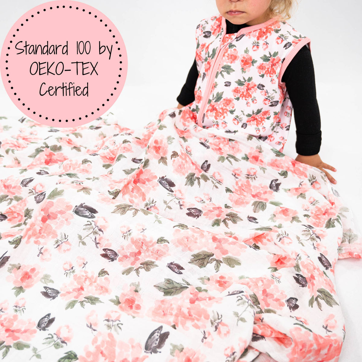 Pretty in Peony Baby Toddler Muslin Blanket