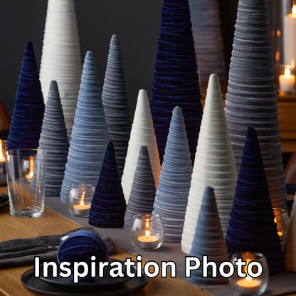 Cones Velvet Medium, Christmas 2025 Tabletop, Mantel, Gift
