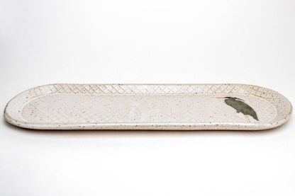 Blue Heron Pattern Handmade in Ohio Ceramic Platter