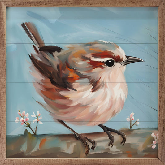 Bird On Thick Branch