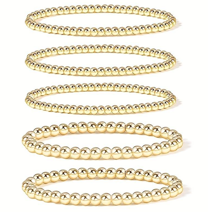 Gold Filled Bead Ball Bracelet (6,4,3mm)