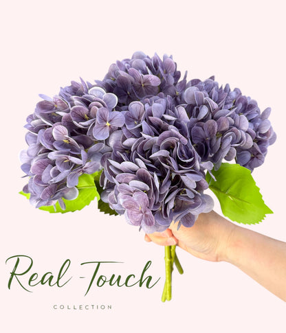 12.5"Real Touch lifelike Hydrangea-6”bloom