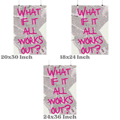 What If It All  Works Out Trendy Retro Newspaper Print