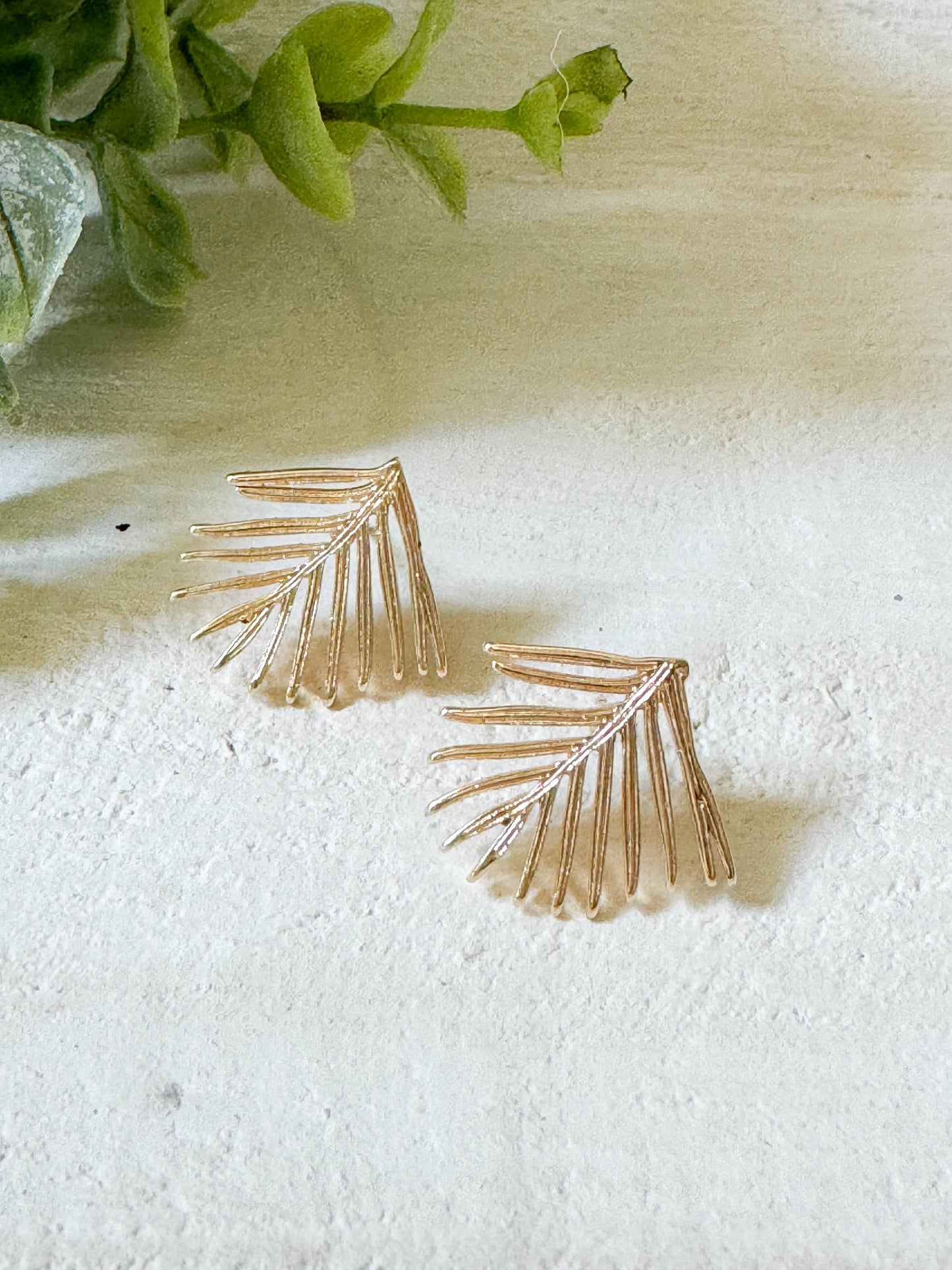 Gold Branch Stud Earrings | Everyday Earrings | Leaf Earring