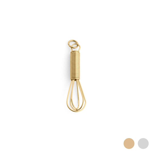 18K Gold PVD Stainless Steel Whisk Charm