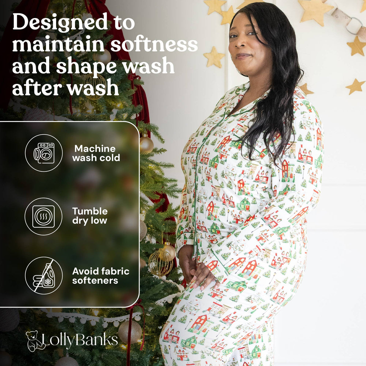 Women's Bamboo Long Sleeve Pajama Set Merry Lane