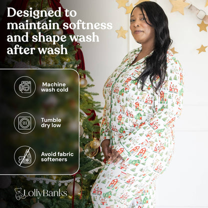 Women's Bamboo Long Sleeve Pajama Set Merry Lane