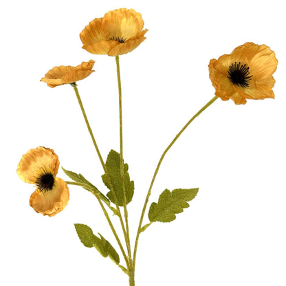 Mini Field Poppy Spray x4 - 23" - Dijon