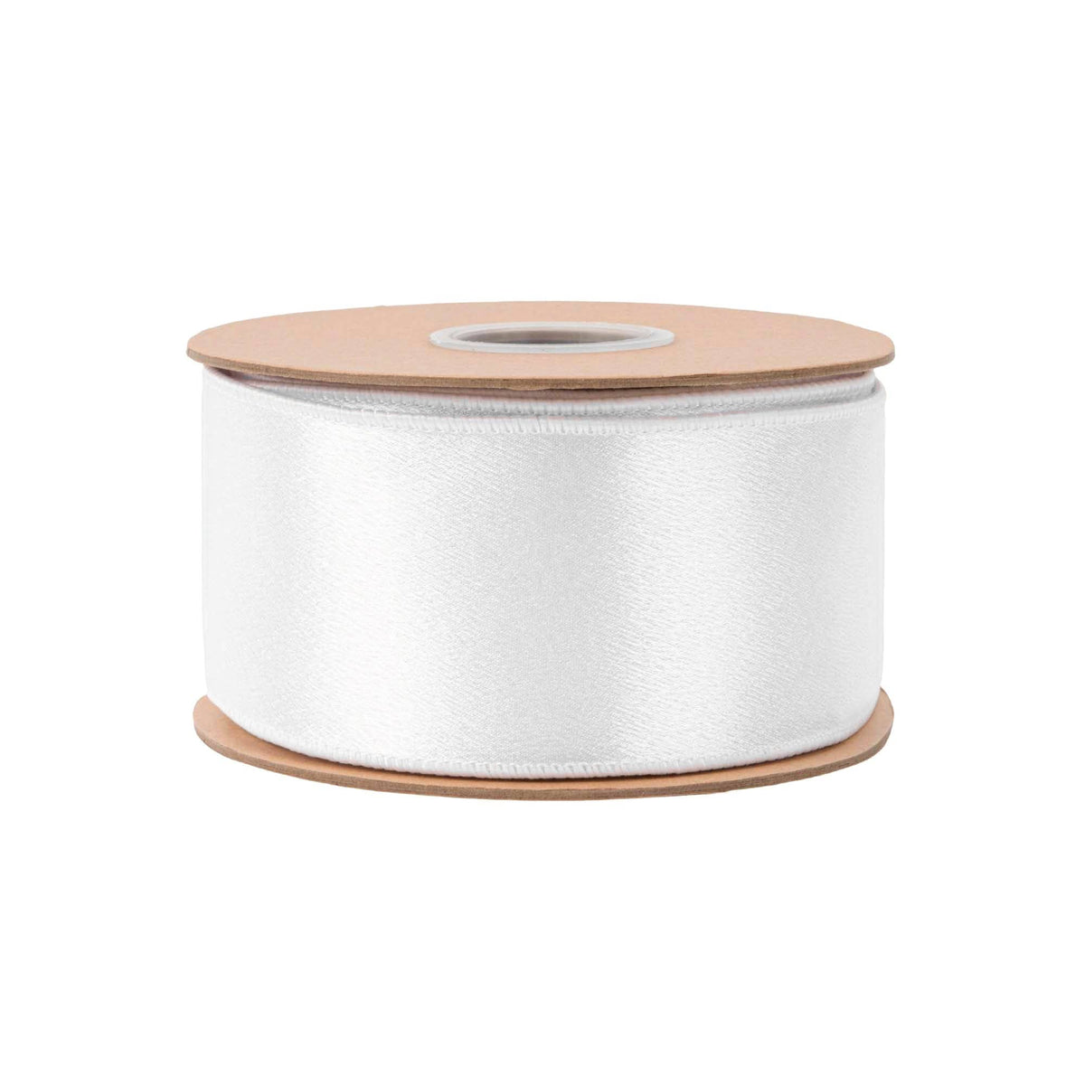 Wired Shimmer Satin Ribbon White 10 Yard Roll