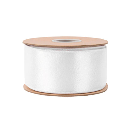 Wired Shimmer Satin Ribbon White 10 Yard Roll