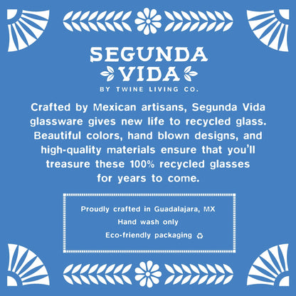Segunda Vida Artistico Recycled Glass Tumblers Set of 2