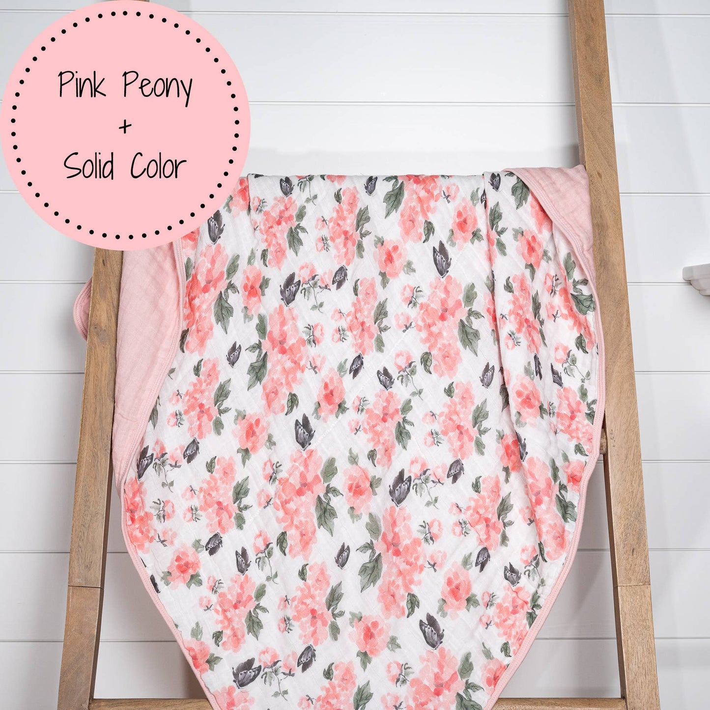 Pretty in Peony Baby Toddler Muslin Blanket