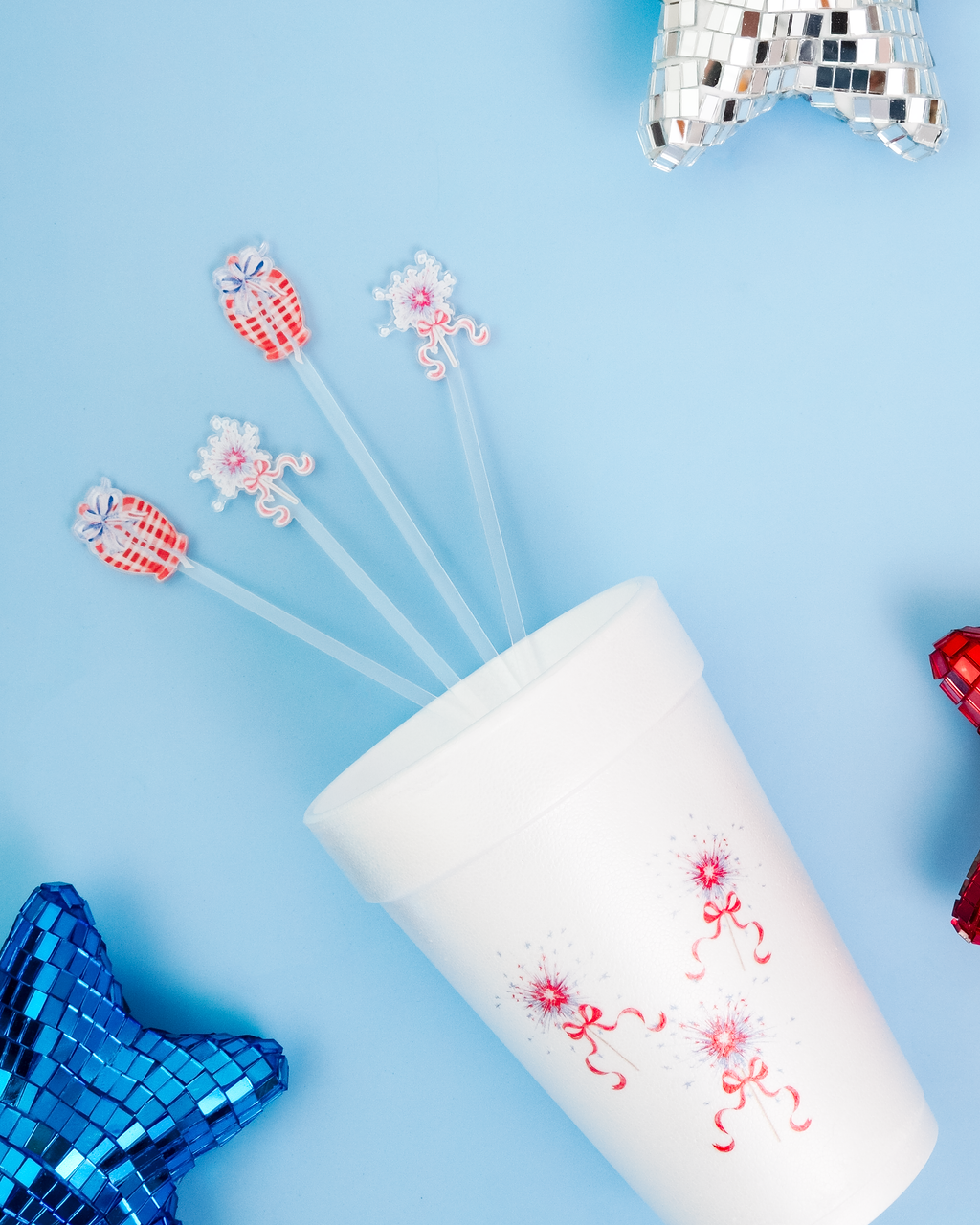 All American Sparklers Acrylic Stir Sticks  | set of 4