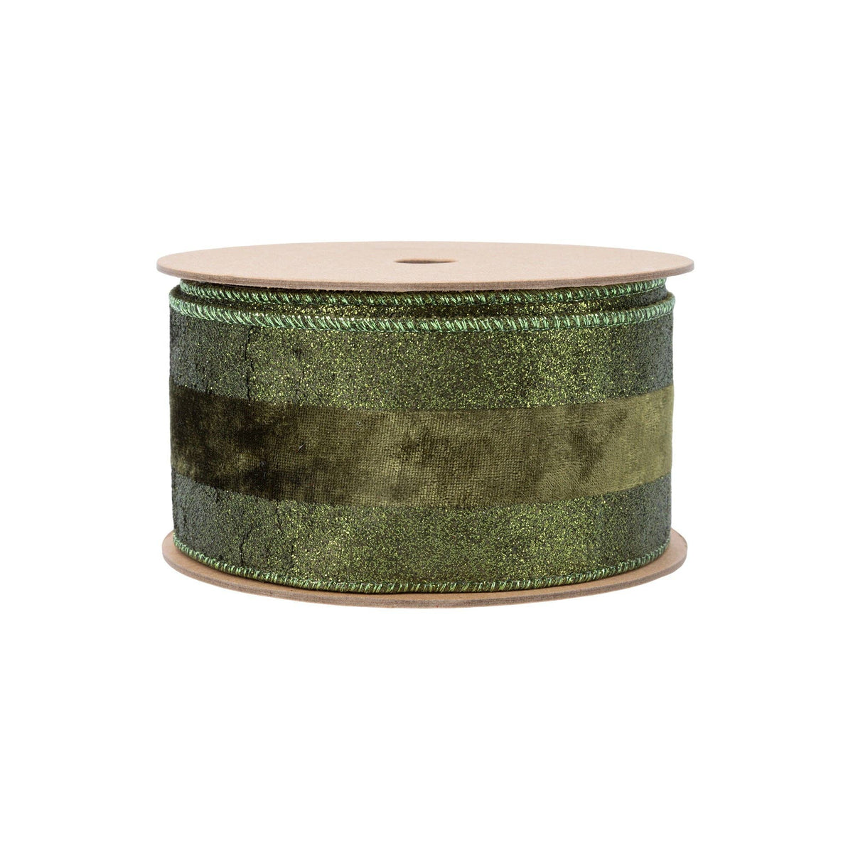 Wired Dark Glitter Velvet Stripe Ribbon 10yd Roll
