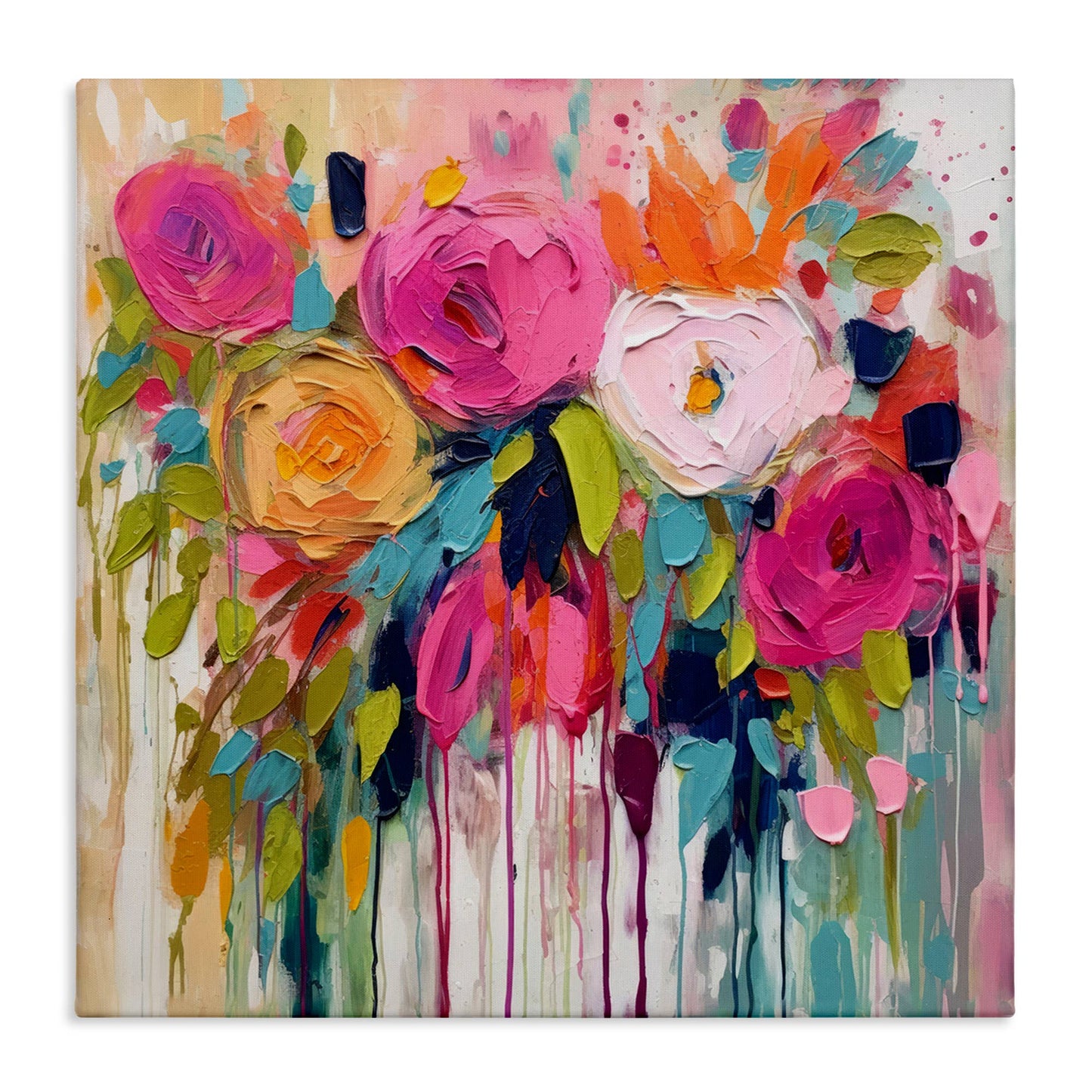 Urban Paint Bouquet Canvas