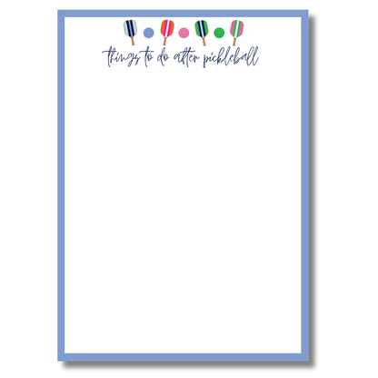 Things to do After Pickleball - Pickleball Paddle Notepad