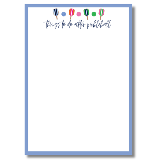 Things to do After Pickleball - Pickleball Paddle Notepad