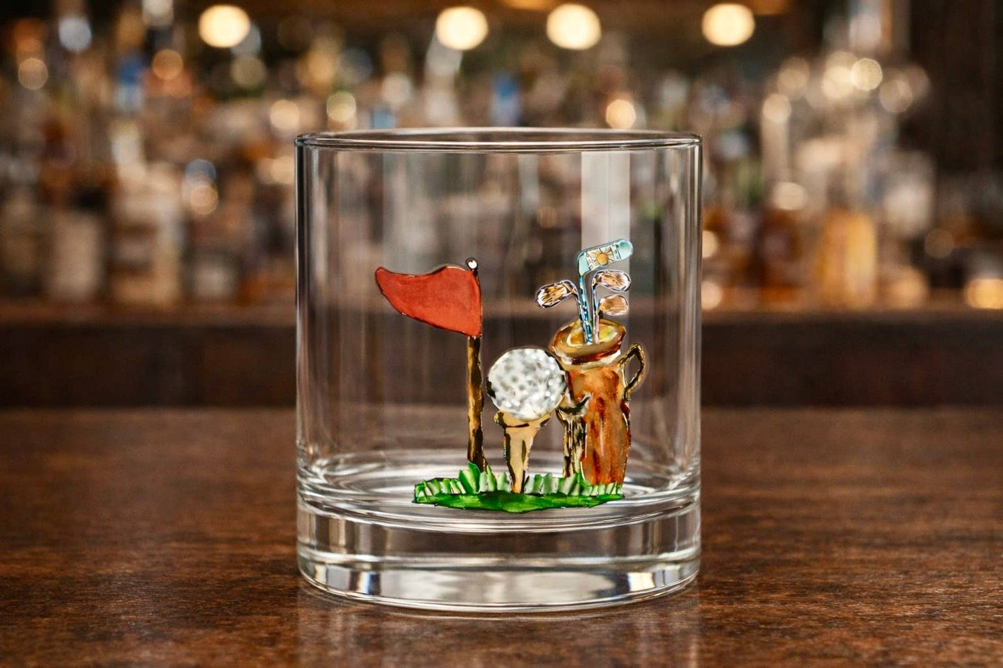 Designer Golf Rocks Glasses (Set of Four)