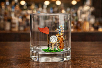 Designer Golf Rocks Glasses (Set of Four)