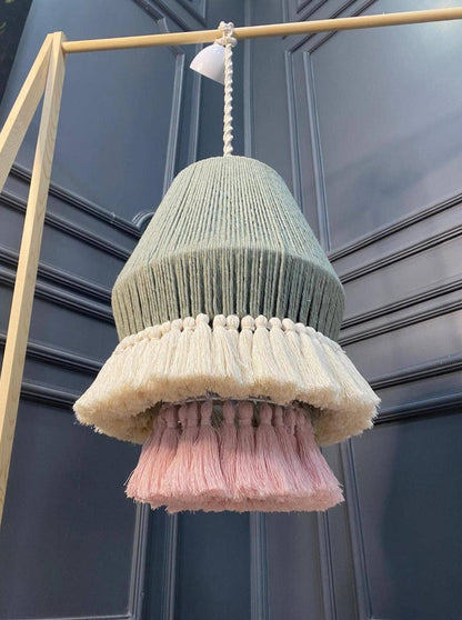 Green kids room lighting, nursery lamp, baby shower gift, nursery bohemian decor lamp, pink nursery lamp,