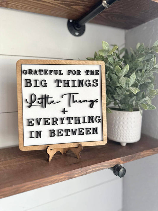 Grateful 8"x8" sign