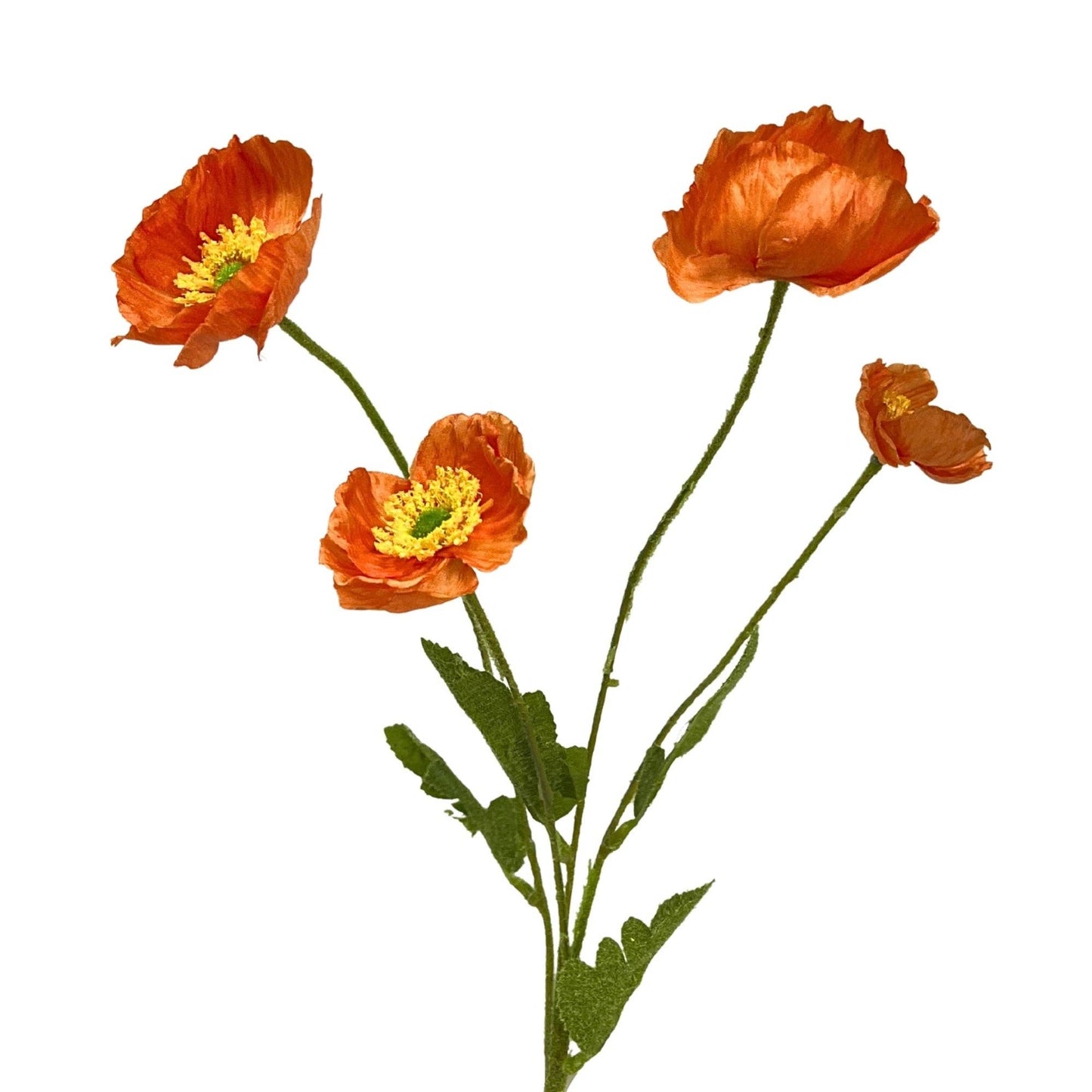 Mini Field Poppy Spray x4 - 23" - Orange