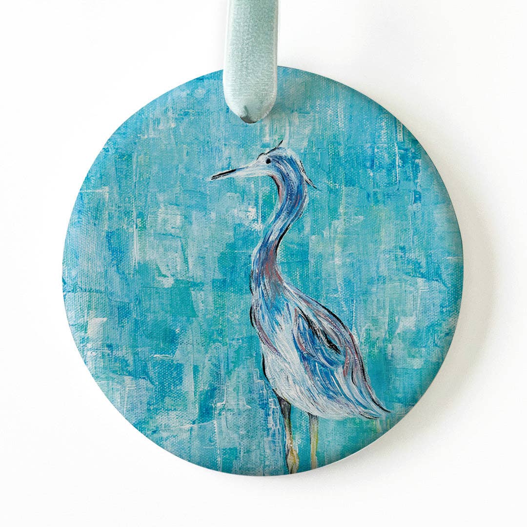 Heron Ceramic Ornament