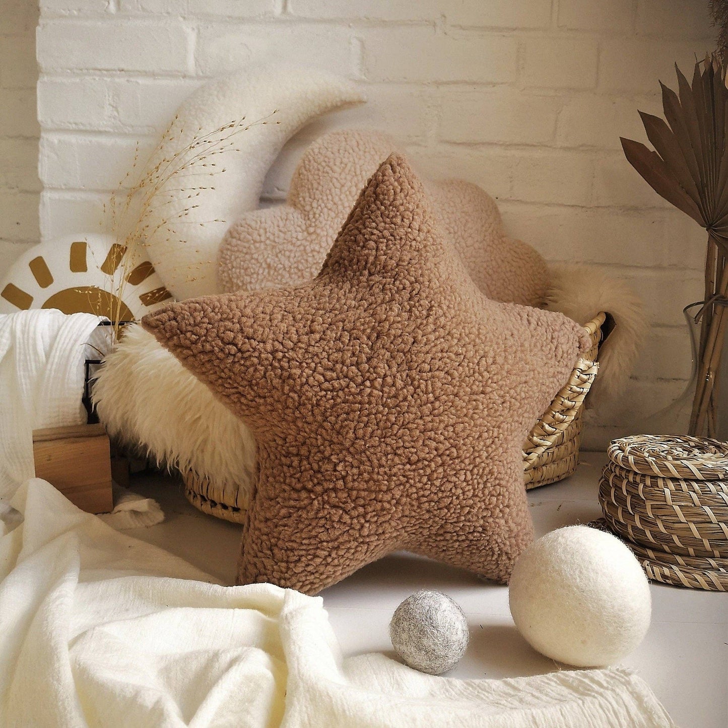 Star Pillow - 5 Sherpa Color Choices