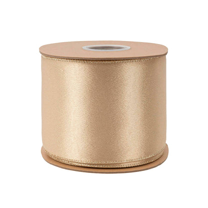 Wired Shimmer Satin Ribbon Gold | 10 Yard Roll