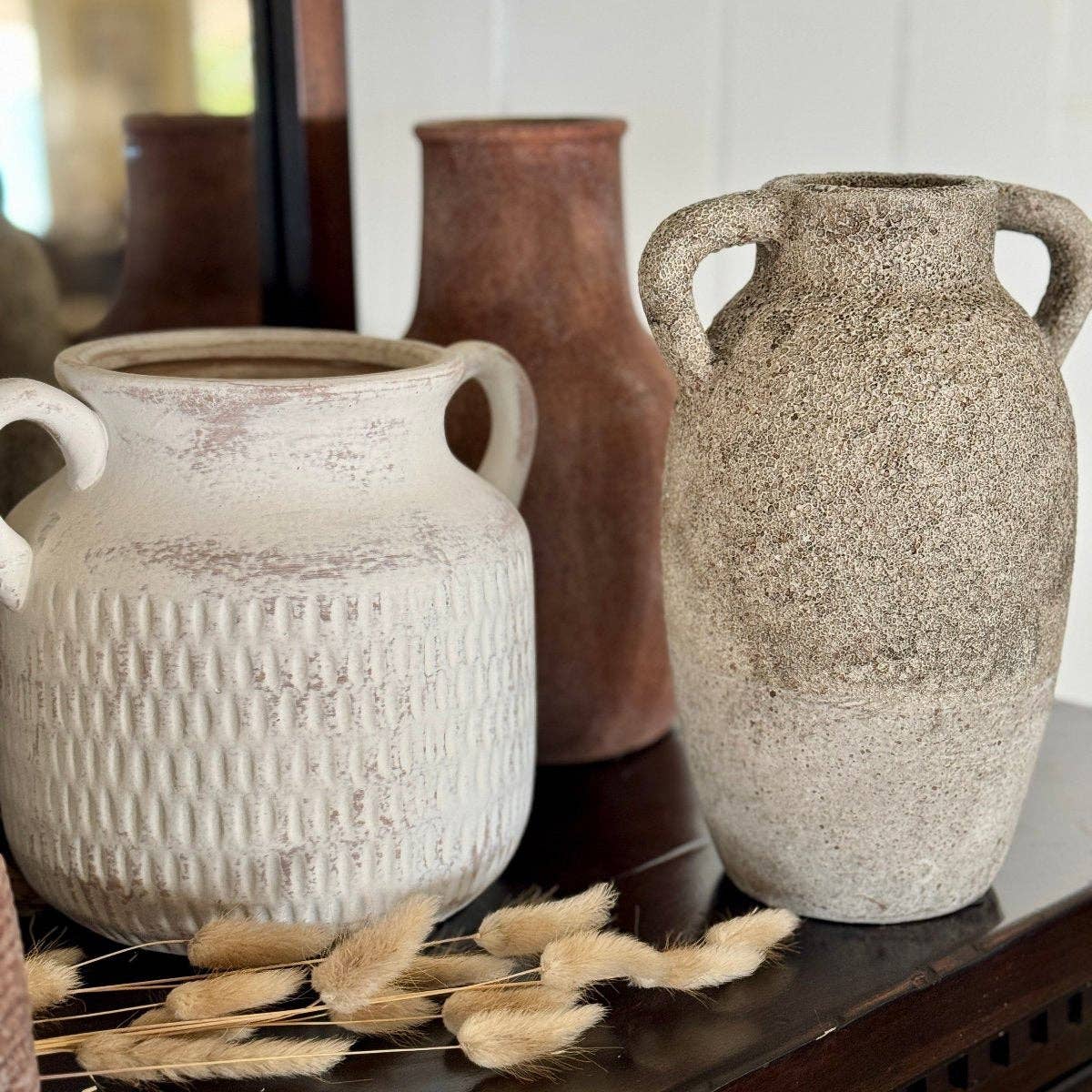 Tall Double Handled Vase