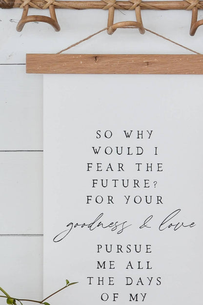 Canvas Wall Hanging - So Why Would I Fear | Christian Sign