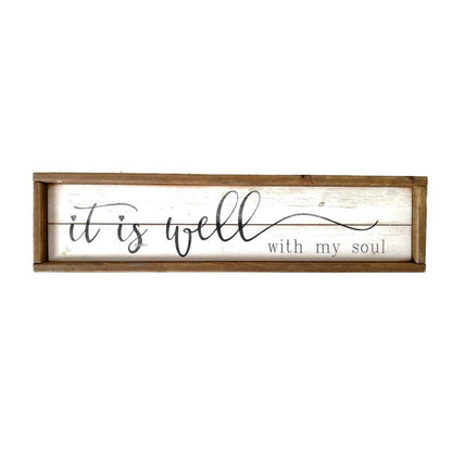 Wood Framed Wall Sign Decor with Quotes-Soul