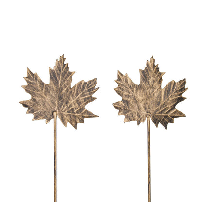 Fall Leaf Metal Stems, Set of 2
